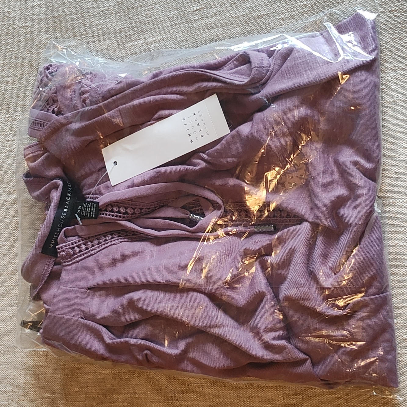 Women: White House Black Market Lilac Plum Blouse